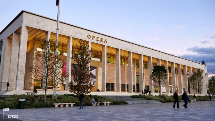 The Opera House in Skanderbeg Square Tirana